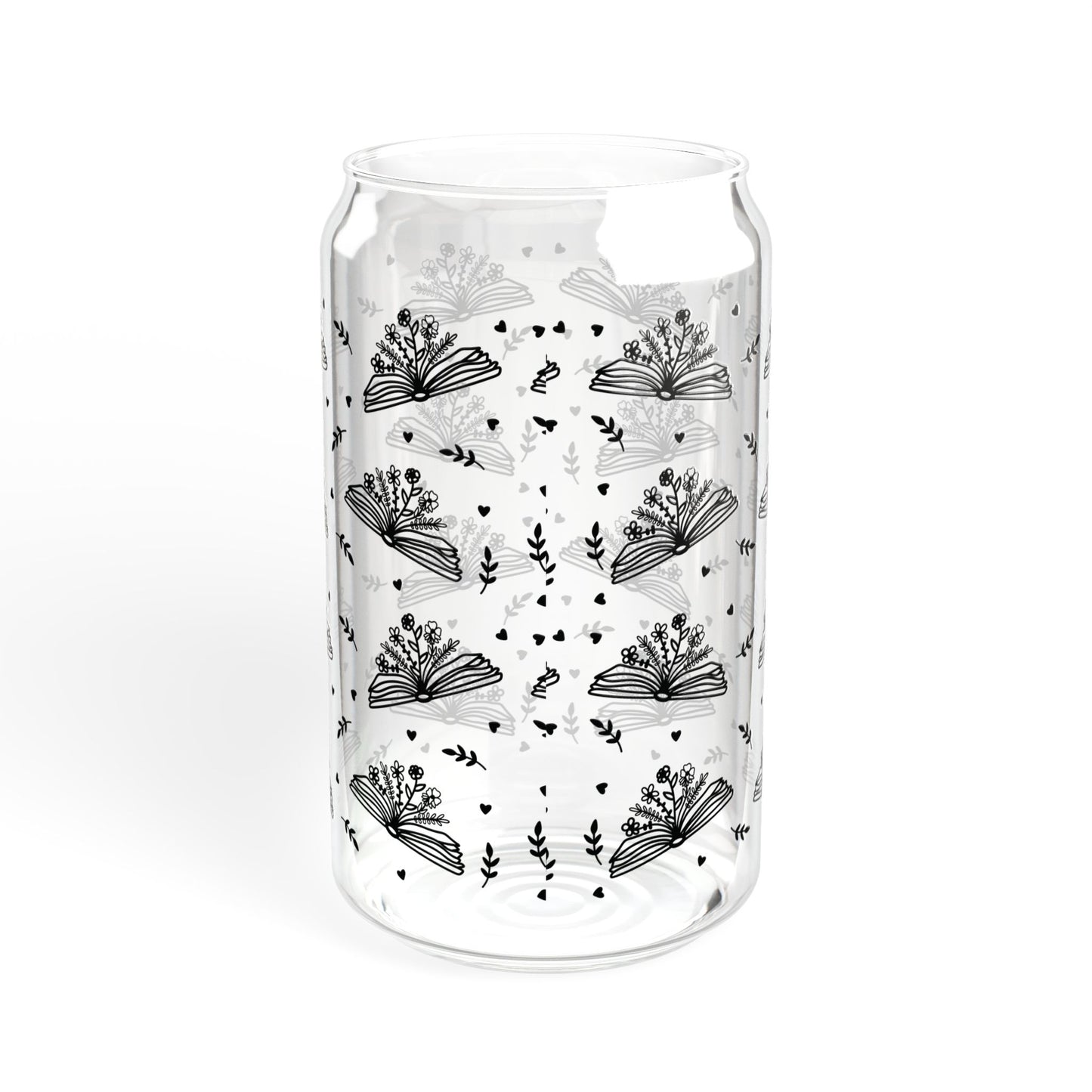 Book Themed Sipper Glass 16oz